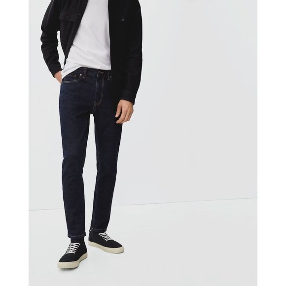 Everlane Jeans The Slim Fit Dark Blue Denim Organic Cotton